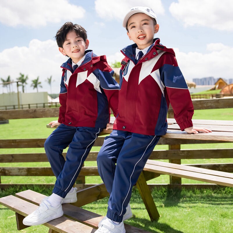 幼儿园园服春秋装儿童班服三件套冲锋衣秋冬季运动校服套装小学生