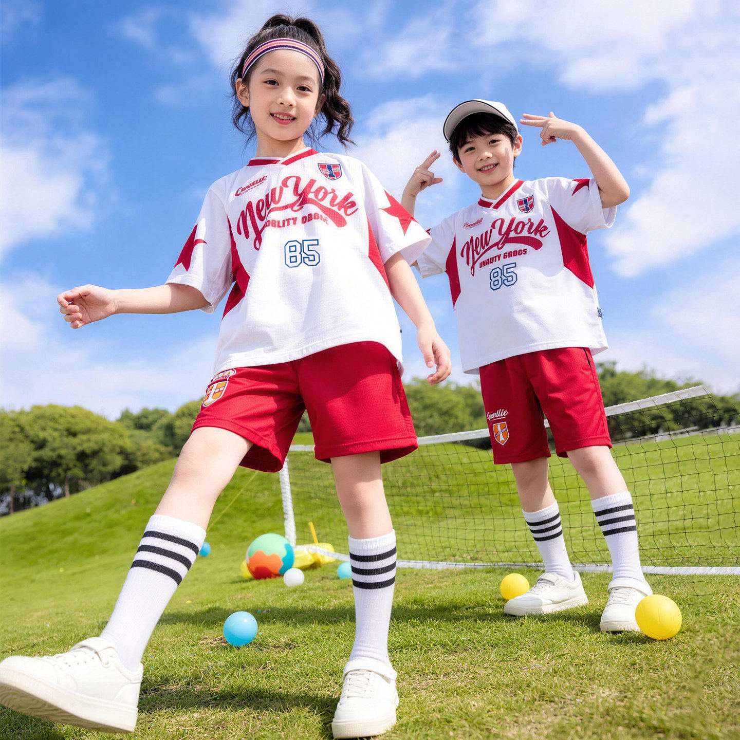 儿童演出服男童表演服装小学生篮球服套装班服潮服运动会夏季舞蹈
