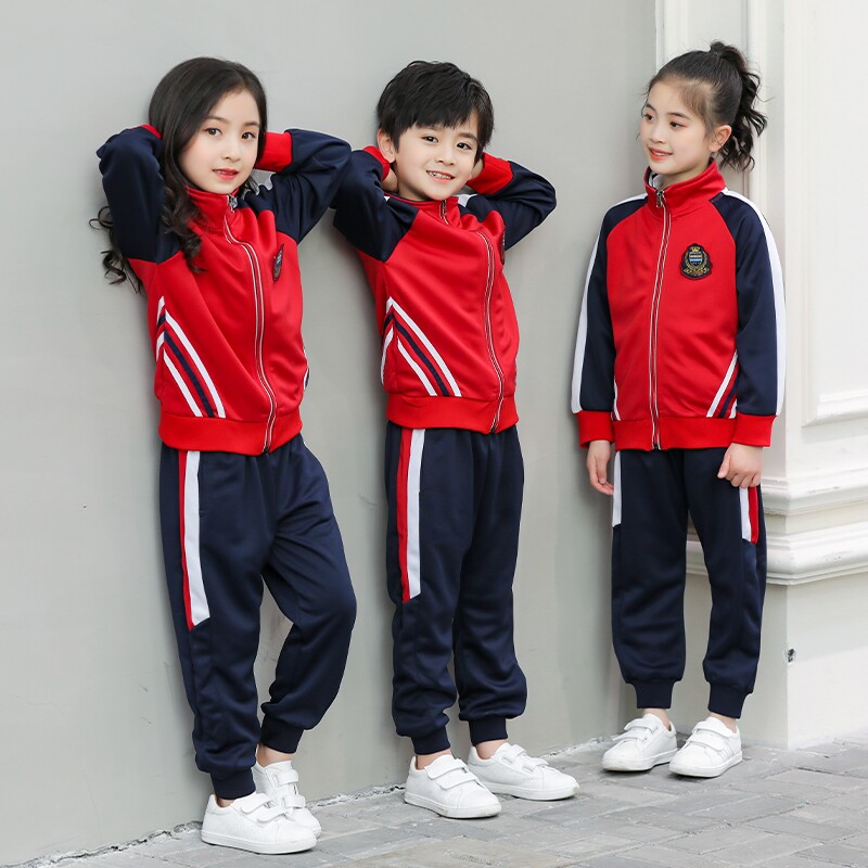 小学生校服冲锋衣三件套秋冬套装一年级班服运动幼儿园园服春秋装
