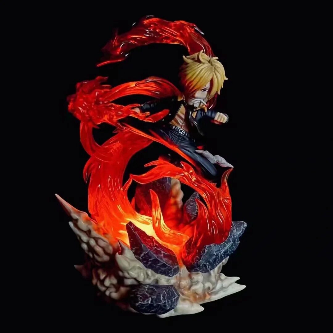 gk 小王子 恶魔风脚 山治 香吉士 战斗场景 发光版 模型盒装手办