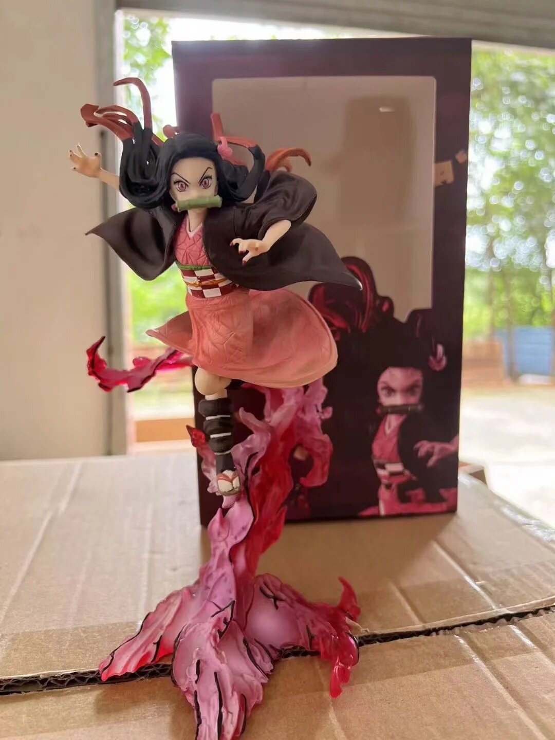 gk 灶门祢豆子 血鬼术 雕像场景模型摆件盒装手办公仔人偶玩偶