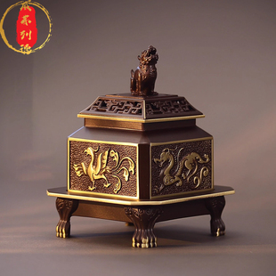 威弗列德纯铜香炉中式 高级家用室内熏香炉沉香檀香盘香宣德炉摆件