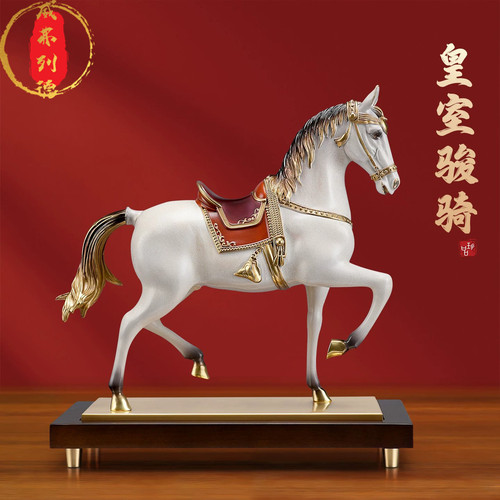 全铜马到成功开业送礼摆件