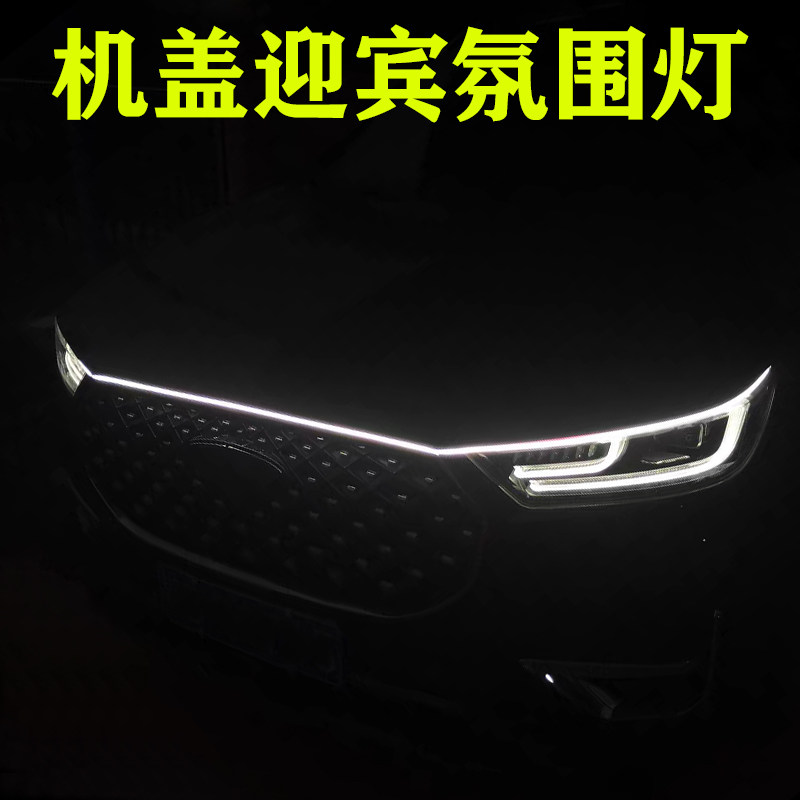 汽车机盖扫描氛围灯LED日行装饰图片