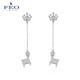 FEO王者之鹿耳环 925银派对镶钻耳饰小鹿女ins饰品潮一鹿有你开运