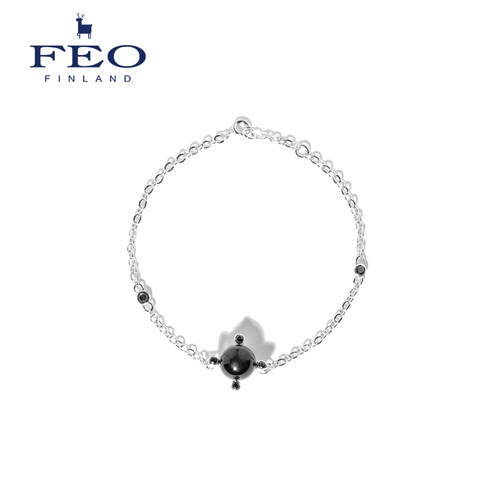 feo珍珠ins情侣925银欧美风手环