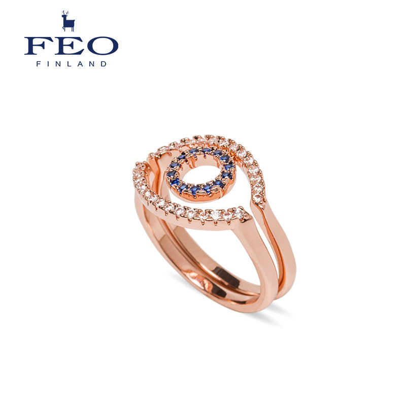 feo囧囧戒指马嘉祺同款男女镶钻饰品两戴情侣对戒组合多用送礼