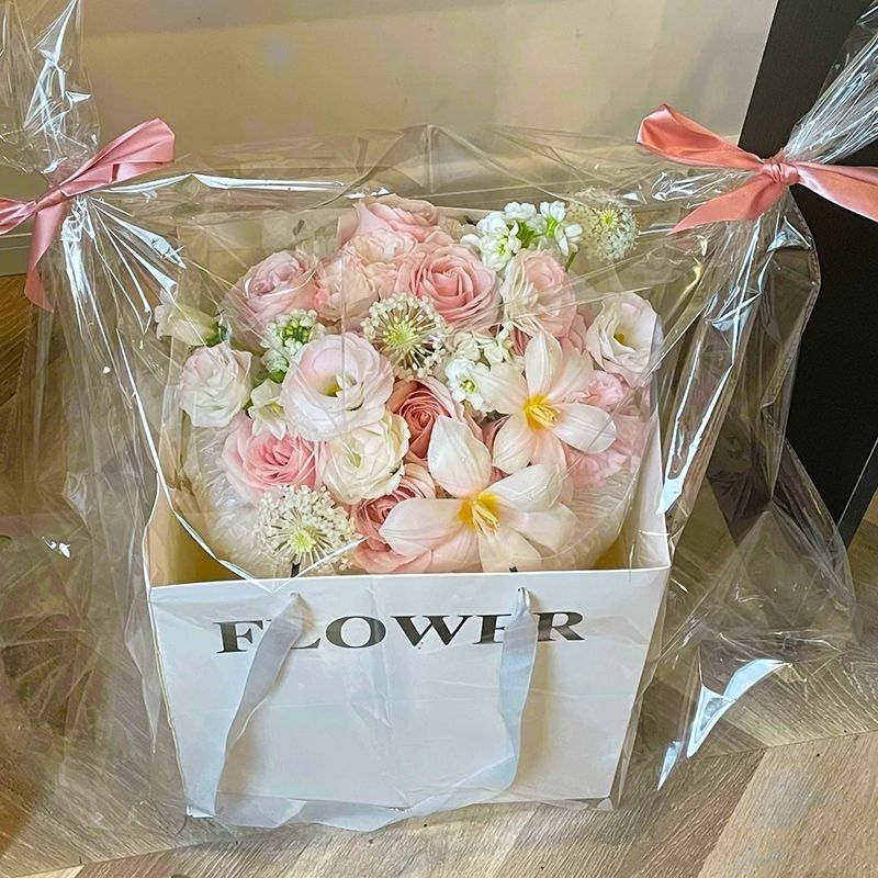 自己包装花束材料高透防