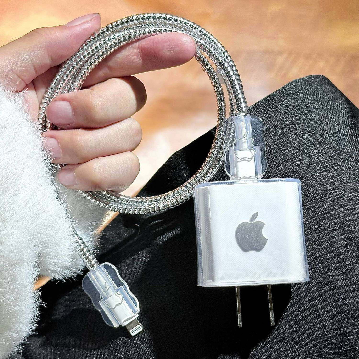 手机线保护套银标数据线保护套20w适用苹果17 16充电器iPhone15软