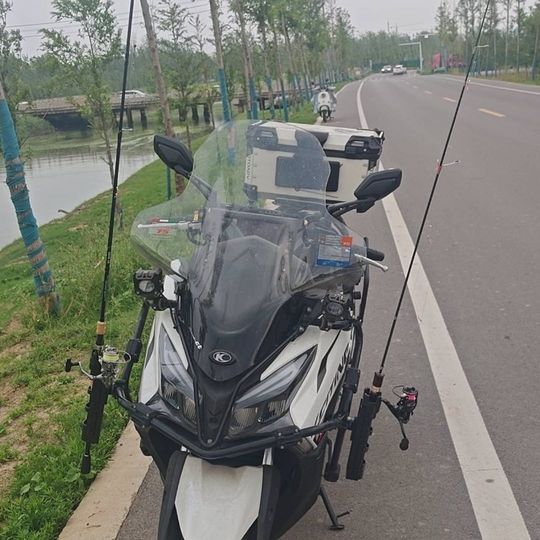 摩托车鱼竿固定架电瓶器