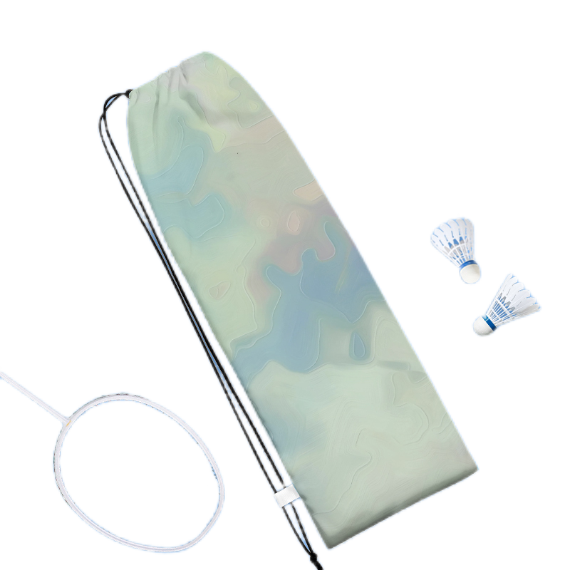 羽毛球包包涂鸦渐变羽毛球拍收纳袋卡通高颜值手提单肩斜挎抽绳保