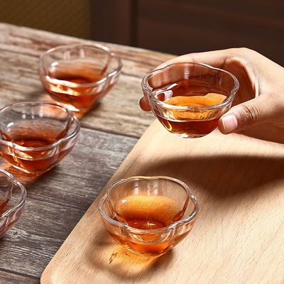 茶杯2025新款高端透明耐热玻璃小茶杯功夫茶具加厚带把茶杯家用泡