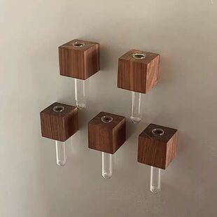 冰箱上的装饰摆件冰箱贴磁吸插花器装饰品家用试管花瓶摆件鲜花干