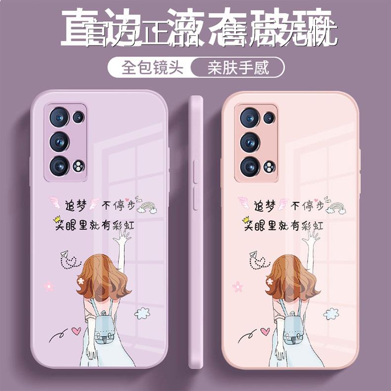 官方适用penm00手机壳opporeno6pro十penmoo加玻璃女孩reno6prop