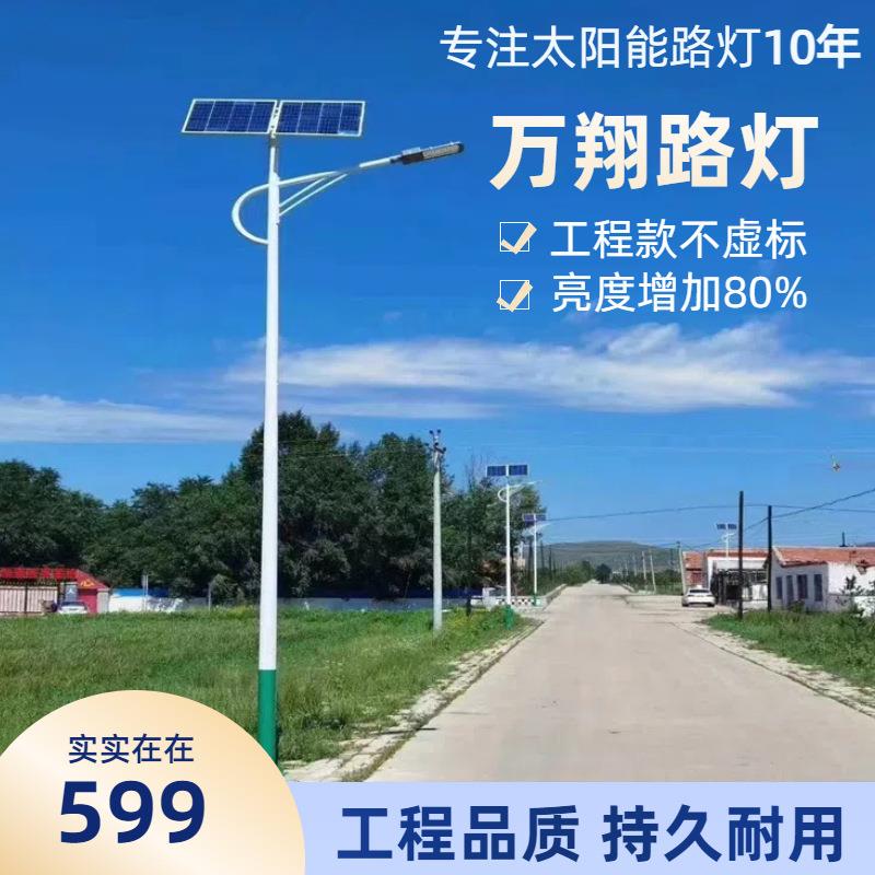 太阳能照明路灯5米6米8米户外爆亮太阳能灯新农村工程款led路灯