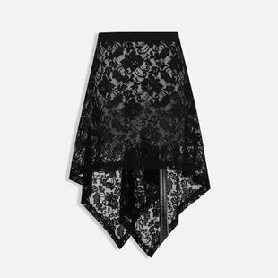 不规则2025短裙围裙 新款 时尚 复古设计显瘦蕾丝半身裙屁帘冬季