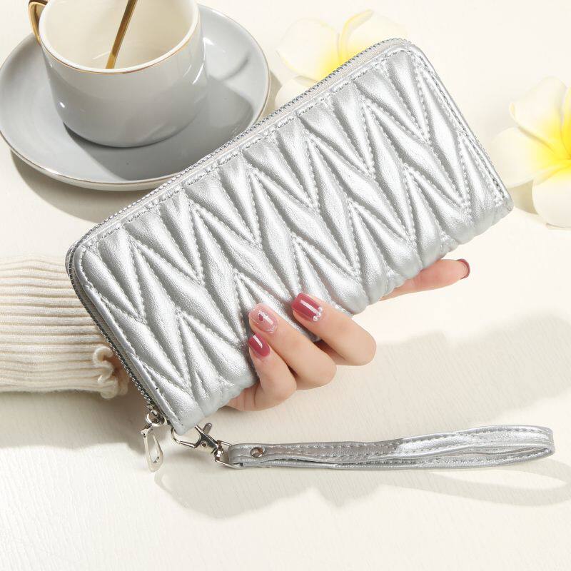 女士聚财钱包女士钱包拉链手拿包时尚欧美钱大容量软皮零钱手机包