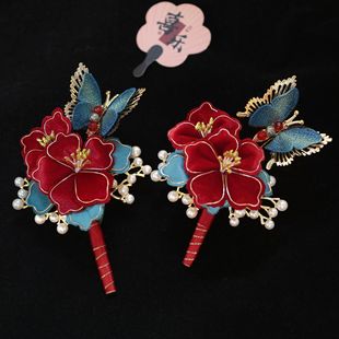 胸花结婚用结婚用胸花新郎新娘胸襟别花婚庆别针迎宾喜事配饰全套