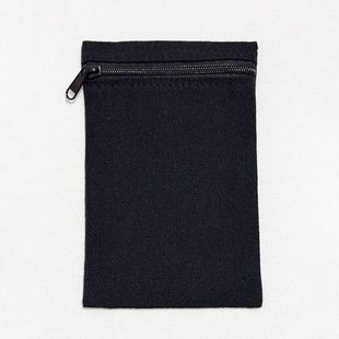 口袋布自缝经典配色安全结实帆布手机收纳袋黑白咖棕自缝口袋轻巧