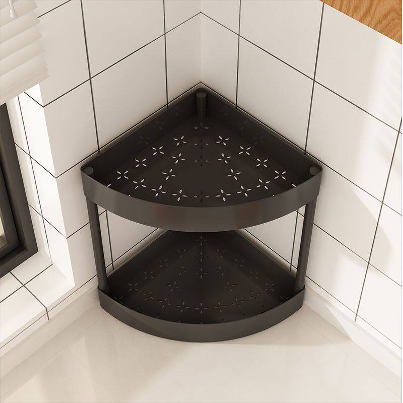 厨房灶台上收纳置物架厨房置物架台面角落三角调料架转角收纳架油