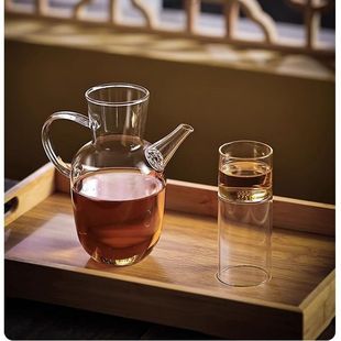 泡玫瑰花茶的杯子新中式仿宋绿茶壶高硼硅耐热玻璃煮茶泡茶器水经
