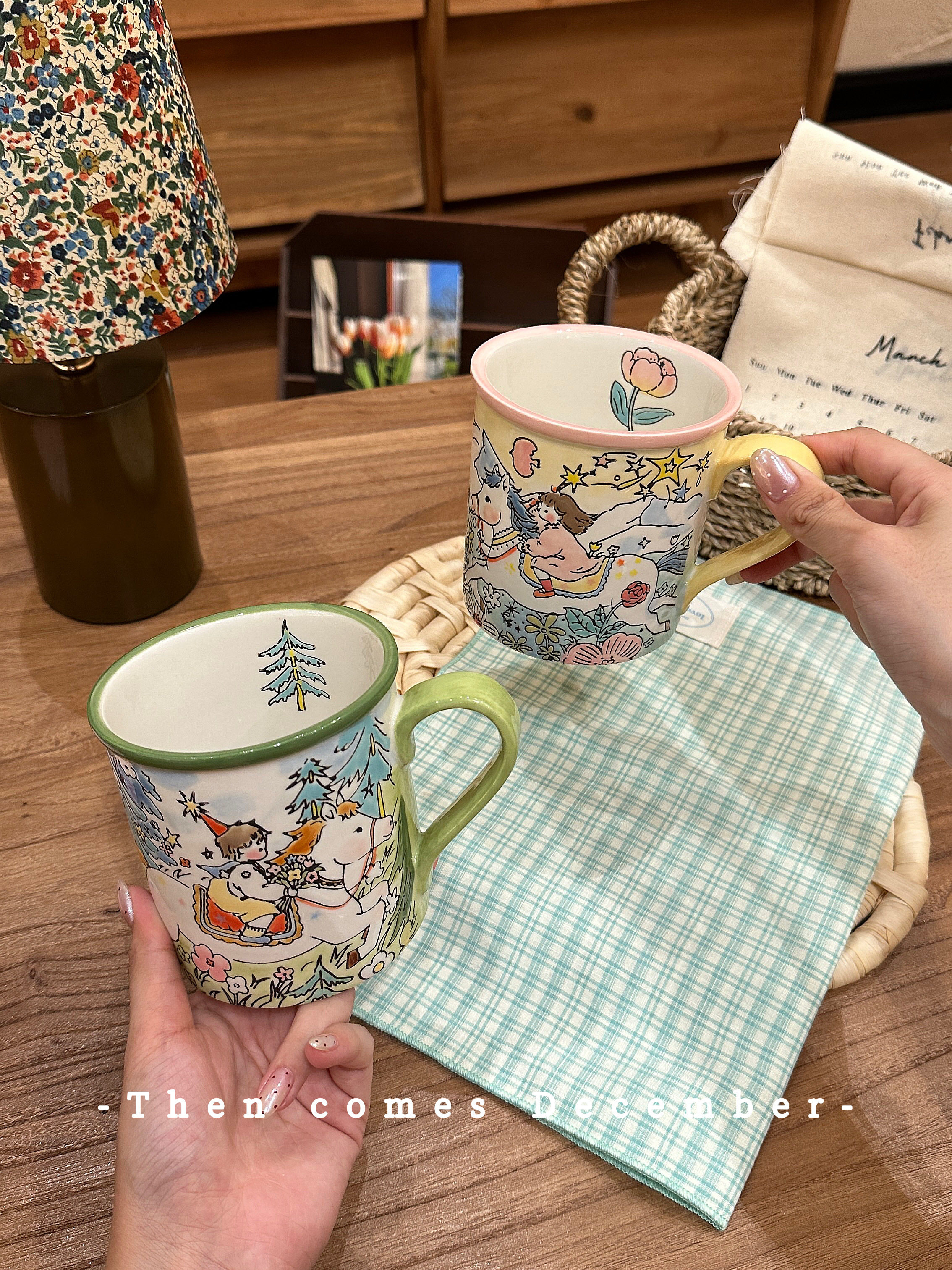 马年可爱卡通陶瓷马克杯喝水咖啡杯釉中彩家用早餐杯牛奶杯少女心,餐饮具,马克杯,淘宝优惠券,粉丝福利购,淘宝优惠卷