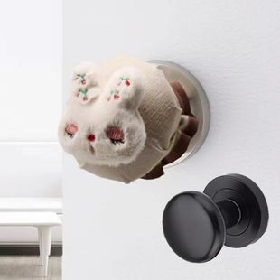 电子锁保护套圆形把手套卡通纯棉保护套方形门把手套防撞防静电卧