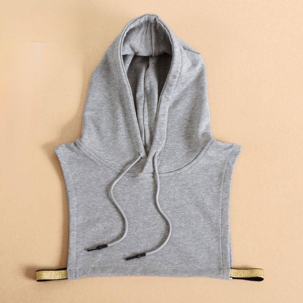 假帽子领连帽2023毛衣卫衣假帽领连帽假领子女休闲内搭装饰帽棉打