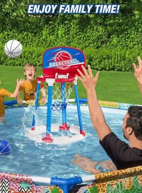 Pool Basketball Hoop Poolside wh Backboard Floating Pool
