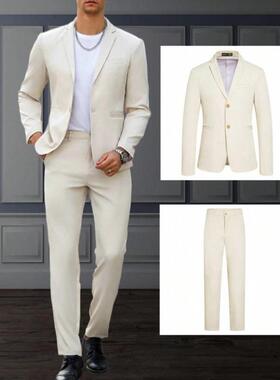 TEMU跨境外贸新款 Sus Separates 男士单排扣西装外套套装