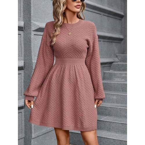 G 95162 Puff sleeve knit dress 泡泡袖针织连衣裙