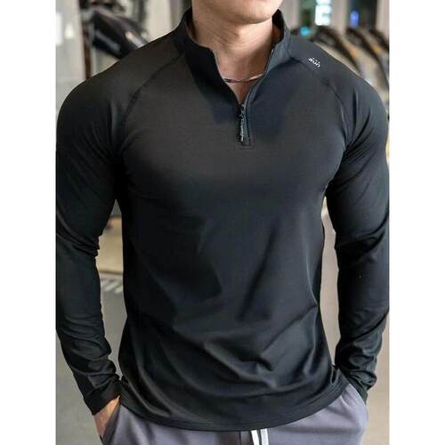 R 35773 Semi Zip Athletic Long Sleeve Shirt 半拉链运动长袖