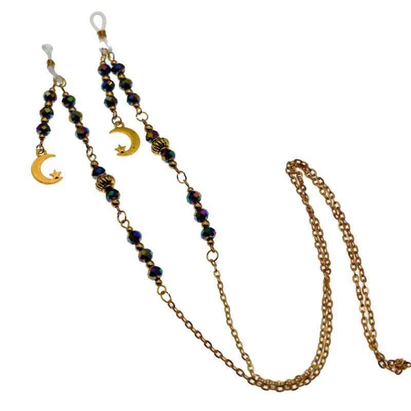 Golden Moon Chain Glasses Golden Moon Glasses Chain Moon跨境