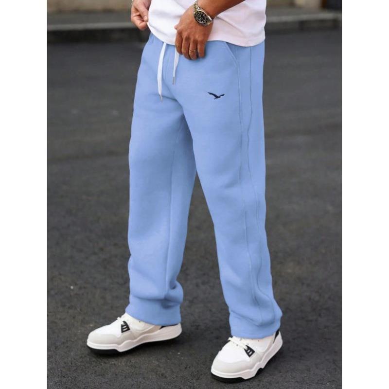 F 28999 速卖通TEMU跨境秋季外贸款男士休闲简约刺绣细节抽绳腰头