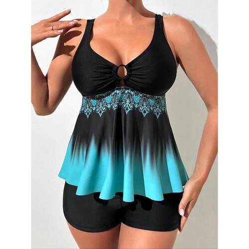 P 5197 Bikini Set with Printed Shorts 比基尼泳衣