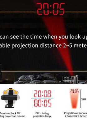 Projection Alarm Clock LED Digal Clock for Bedroom Bedside