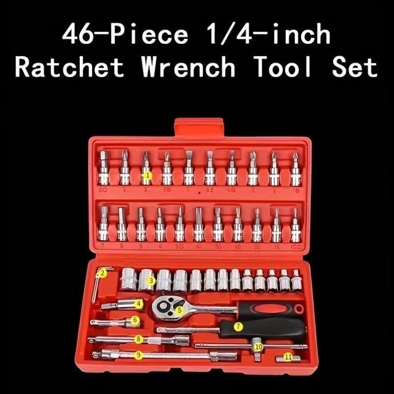 High strength Wrench 46pcs High strength Socket Ratchet跨境