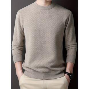 跨境Crew Neck Sweater Winter Knted Fabric Long Sleeve