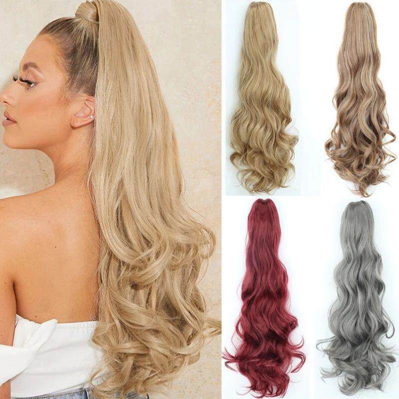 Long Wavy tail Hair Extensions Claw Clip on Tail Hairpiece