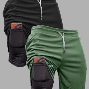 Quick Casual Layer Double Dry Set Shorts Summer men 2pcs