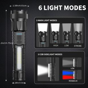 Zoomable Rechargeable Flalight变焦手电筒 Super 2pcs