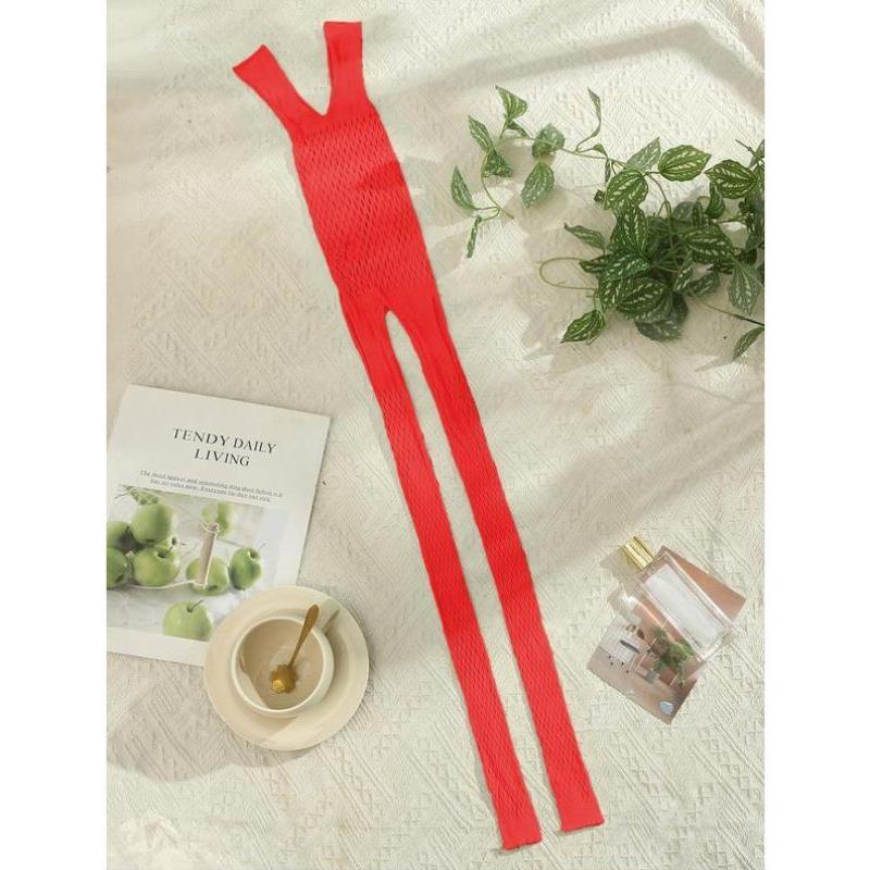 2026秋冬跨境外贸新款 Lingerie 女纯色渔网连体袜性感时尚舒适