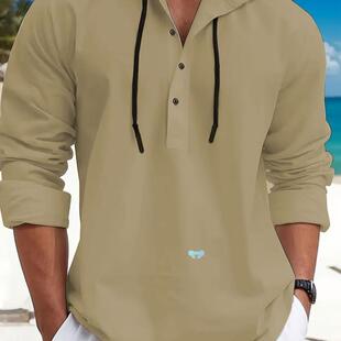 men's Navy Blue Hoodie wh Drawstring Casual Long Sleeve