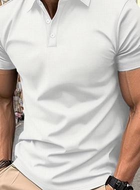 2025跨境新款欧美夏季衬衫浅蓝色男士衬衫夏季休闲风格