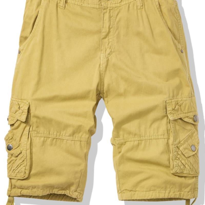 men's Casual Comfy Cotton Multi Pocket Cargo Shorts For跨境