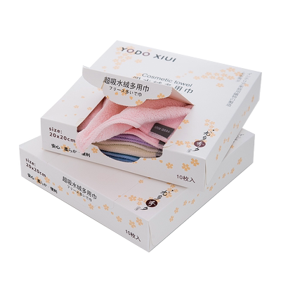 10条装小毛巾儿童吸水纯棉方巾