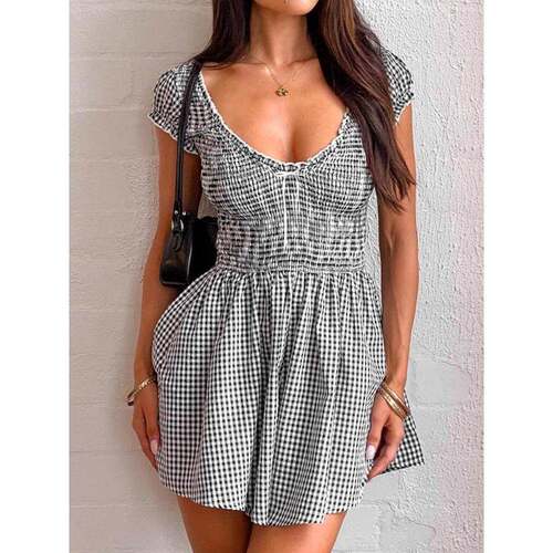 H 76837 Ruffle Jumpsuit 荷叶边连体裤跨境速卖通外贸