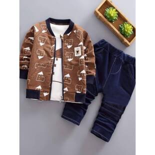 B 31201 Autumn Boys Cartoon Outfits 童趣秋装