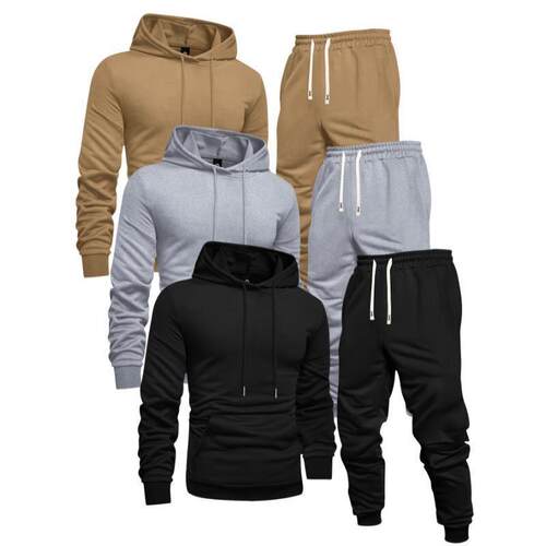 H 70361 Men's Hooded Sweatshirt Pants Set 士连帽卫衣套