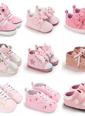 Pink Shoes Princess Faion Sneakers Infant Toddler Sof